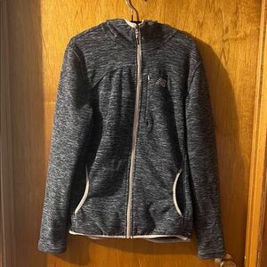 New Balance Charcoal Fleece Full-Zip Jacket Medium